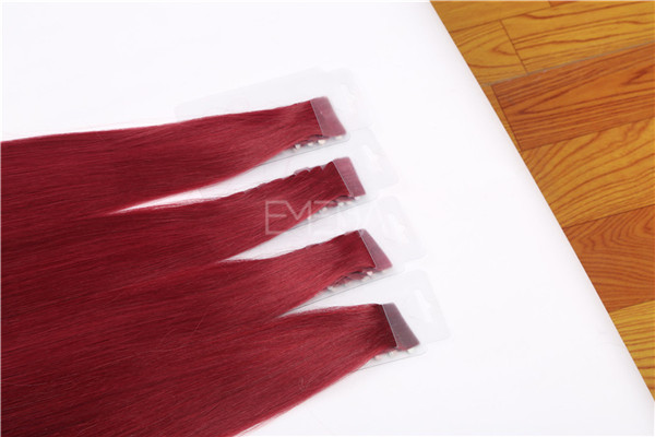 Remy hair red color tape hair extensions ZJ0047